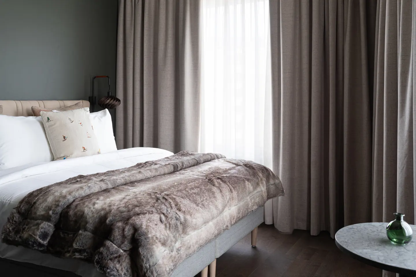 Modern hotel room at Elite Hotel Frost in central Kiruna
