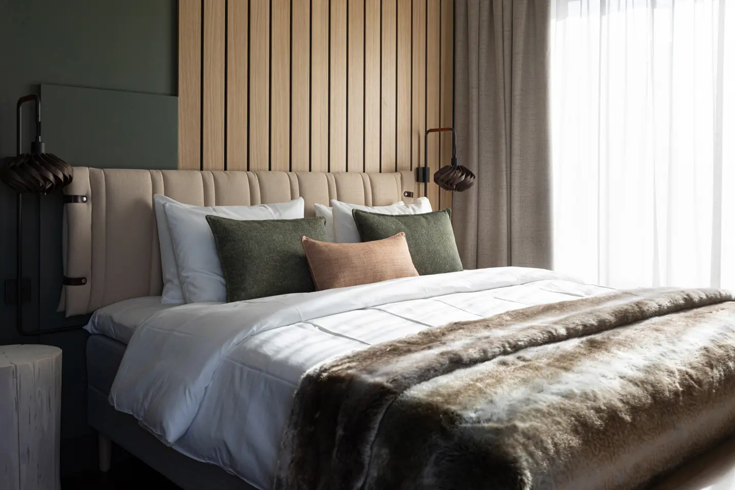 Modern hotel room at Elite Hotel Frost in central Kiruna
