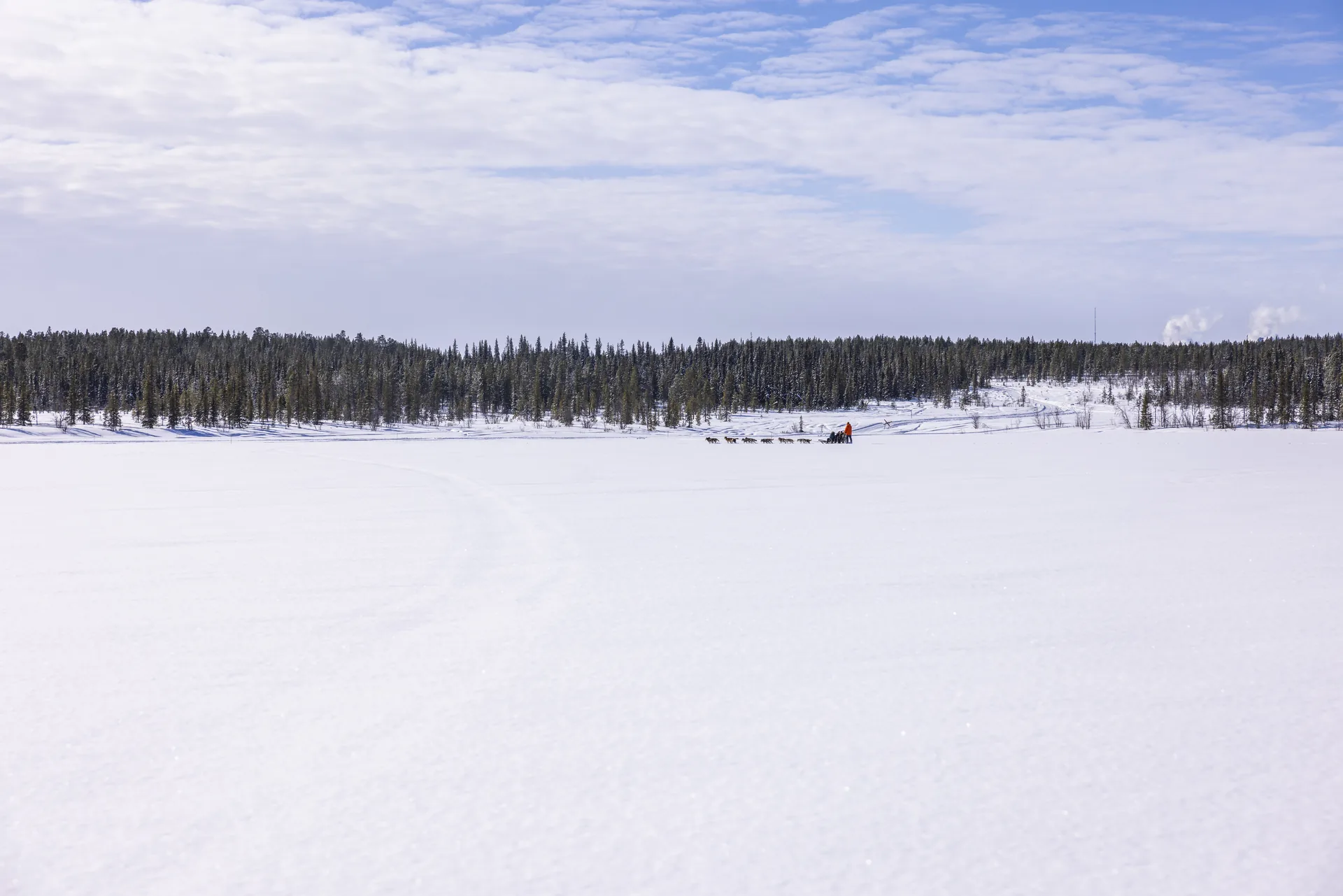 Kiruna town in winter light